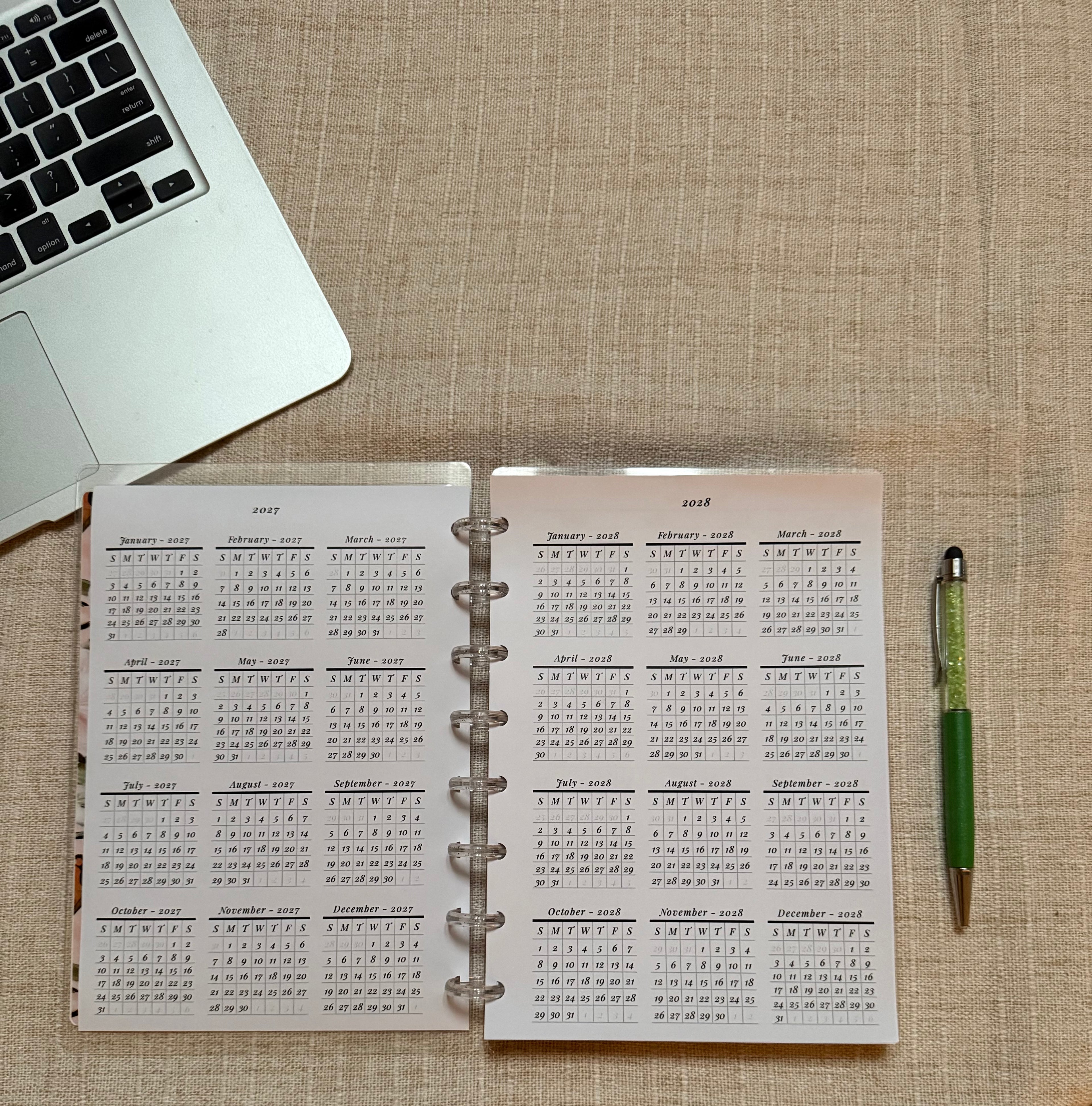 2027 Daily Disc A5 Planner | Orchids & Birds