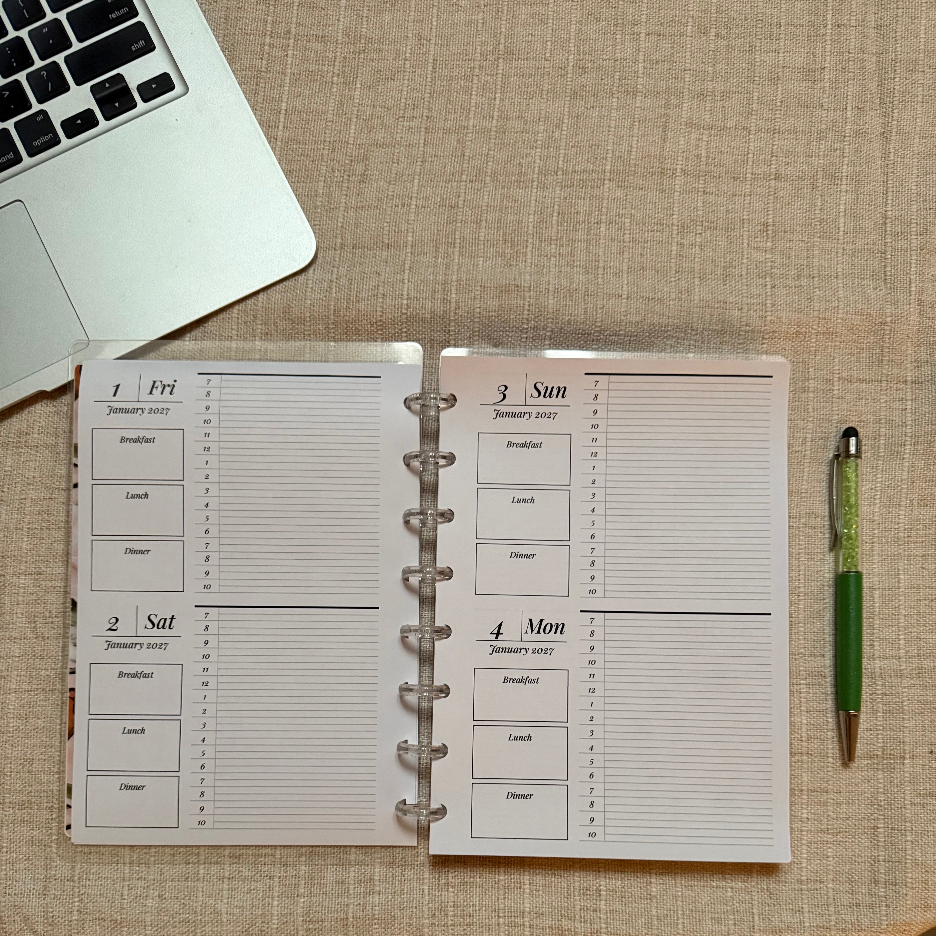 2027 Daily Disc A5 Planner | Orchids & Birds
