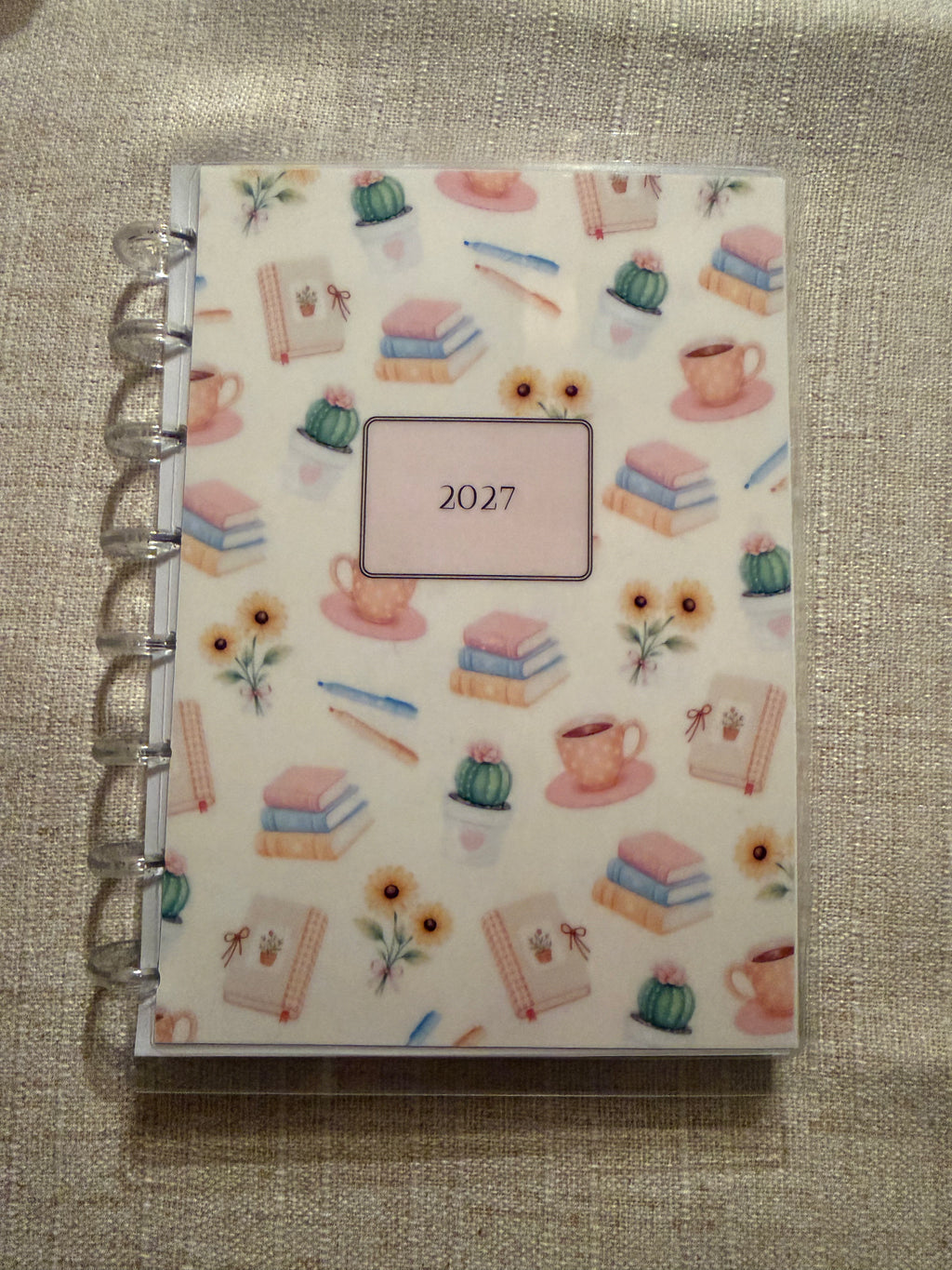 2027 Daily Disc A5 Planner | Succulents & Books