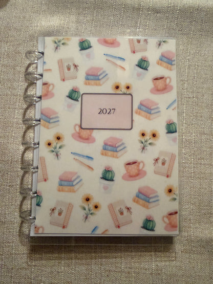 2027 Daily Disc A5 Planner | Succulents & Books