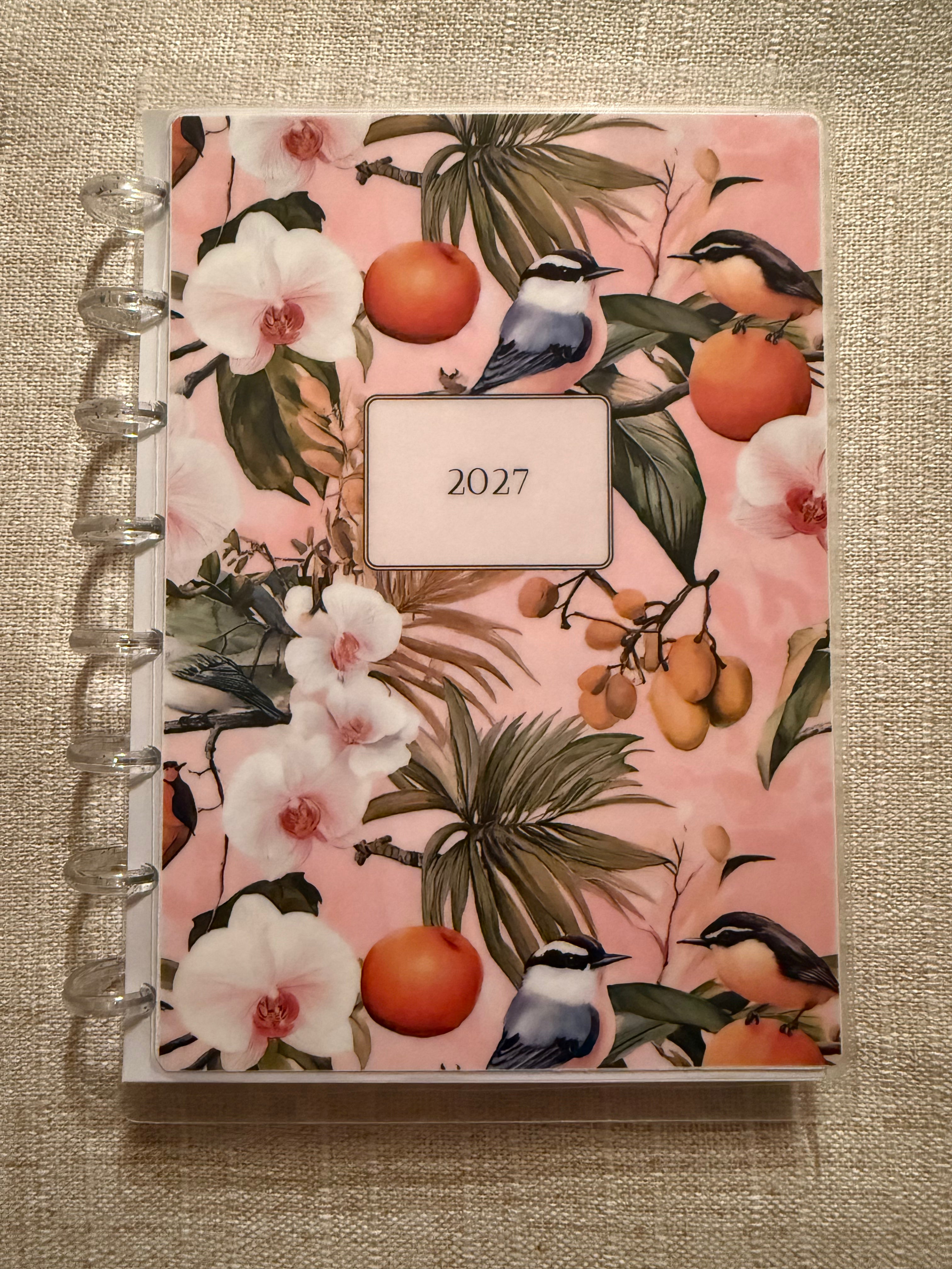 2027 Daily Disc A5 Planner | Orchids & Birds